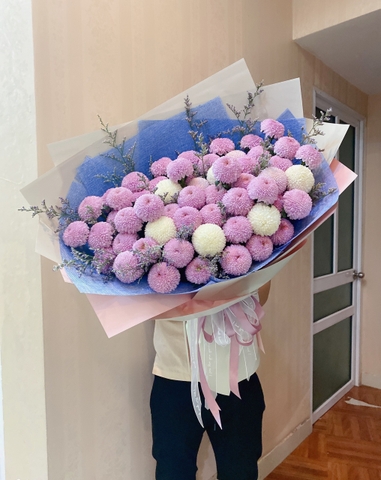Bó hoa ping-pong độc lạ chúc mừng sinh nhật mẹ, bạn gái tại Hà Nội. Hoa sinh nhật Hà Nội - Điện hoa Hà Nội