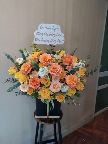 Lẵng hoa chúc mừng khai trương tại Hà Nội - Hoa tươi Hà Nội - Đặt hoa online