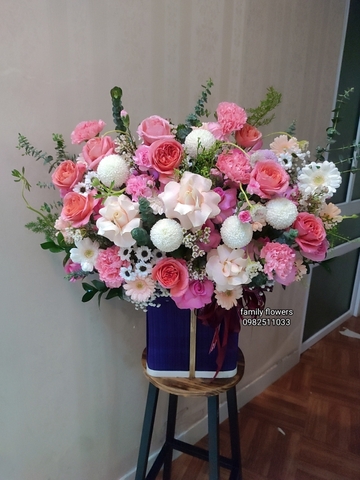 Lẵng hoa văn phòng - Hoa chúc mừng tại Hà Nội - Đặt hoa online