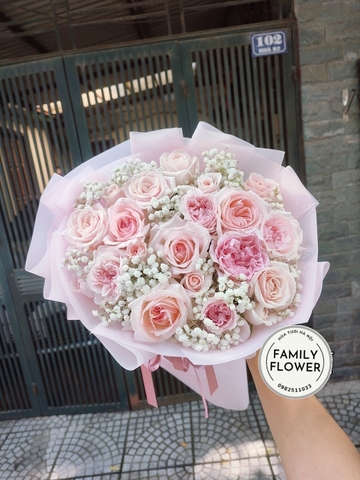 Bó hoa hồng nhập chúc mừng sinh nhật vợ, bạn gái - Hoa tặng vợ tại Hà Nội