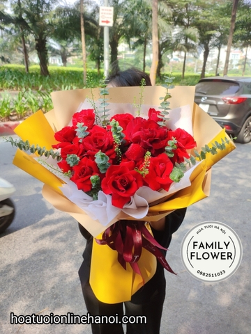 Bó hoa hồng đỏ tặng bạn gái, bà xã tại quận Cầu Giấy  BA ĐÌNH  - Hà Nội . hoa tươi  HÀ NỘI