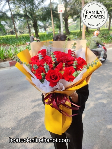 Bó hoa hồng đỏ tặng bạn gái, bà xã tại quận Cầu Giấy  BA ĐÌNH  - Hà Nội . hoa tươi  HÀ NỘI