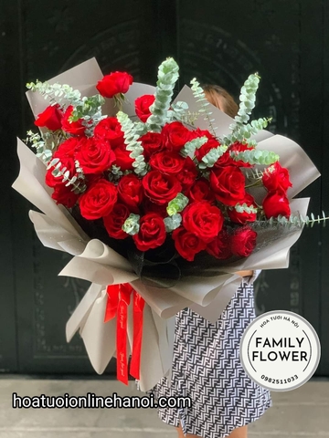 Bó hoa hồng đỏ nhập Ohara tặng sinh nhật tại Hà Nội