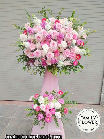 Cây hoa khai trương , kệ hoa tươi chúc mừng - chúc mừng sinh nhật tại Cầu Giấy - Hà Nội.