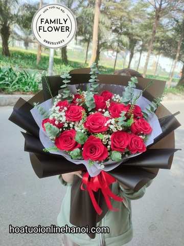 Hoa hồng đỏ ! Bó hoa hồng đỏ xinh xinh tặng bạn gái , vợ nhân dịp noel  ở Hà Nội.
