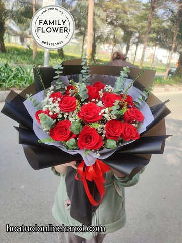 Hoa hồng đỏ ! Bó hoa hồng đỏ xinh xinh tặng bạn gái , vợ nhân dịp noel  ở Hà Nội.