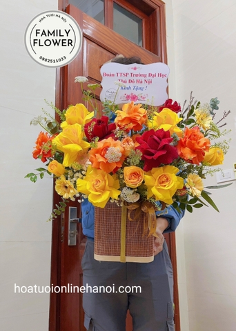Lẵng hoa chúc mừng ở hà nội. hoa tươi Hà Nội