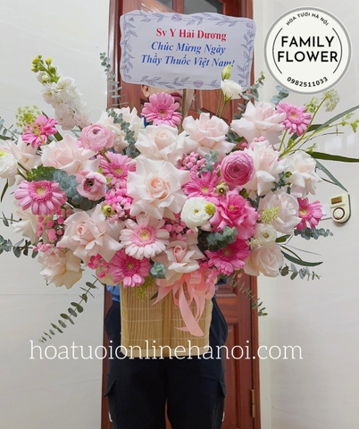 Hoa khai trương Hà Nội ! Lẵng hoa chúc mừng ngày quốc tế phụ nữ 8/3 tại Hà Nội