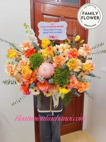 Lẵng hoa chúc mừng khai trương! Hoa mùng 8/3 đẹp tại quận Cầu Giấy , Ba Đình Hà Nội