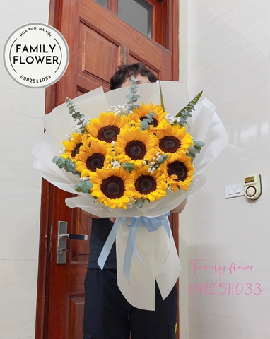 Đặt hoa tươi Hà Nội ! Bó hoa hướng dương tặng bạn bè ở quận Đống Đa Hà Nội