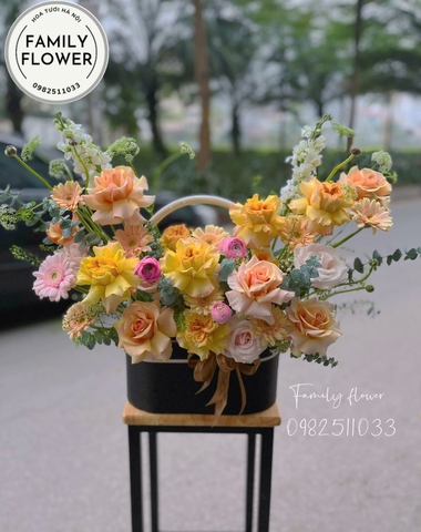Mua hoa tươi Hà Nội ! Lẵng hoa tặng sinh nhật bố ở quận Ba Đình , Đống Đa