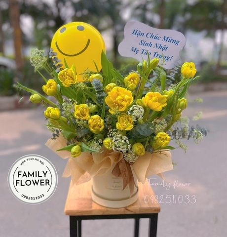 Mua hoa tulip Hà Nội! Lẵng hoa tulip tặng sinh nhật quận Cầu Giấy , Ba Đình , Hà Nội