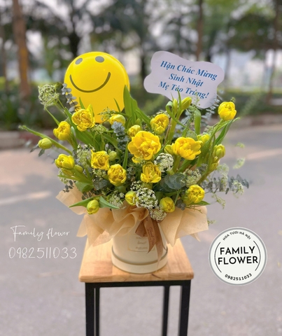 Mua hoa tulip Hà Nội! Lẵng hoa tulip tặng sinh nhật quận Cầu Giấy , Ba Đình , Hà Nội