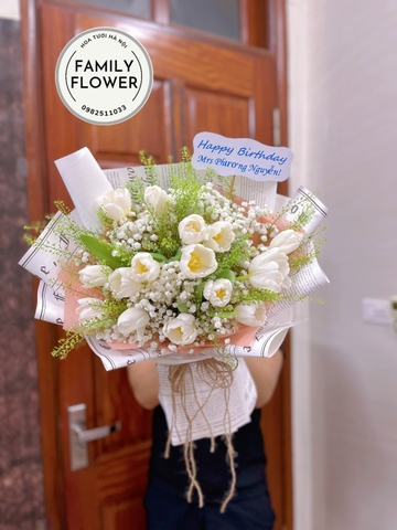 Mua hoa tulip Hà Nội ! Bó hoa tulip tặng sinh nhật đẹp ở quận Ba Đình