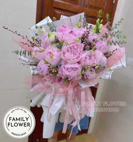 Bó hoa mẫu đơn nhập khẩu Hà Lan tặng mẹ ! Mua hoa mẫu đơn ở Hà Nội