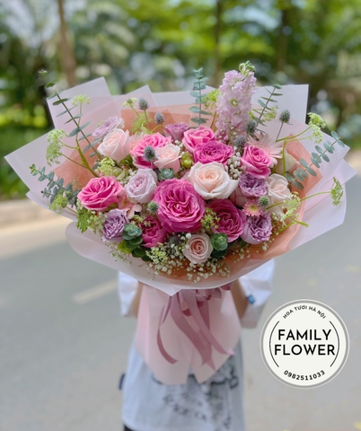 Bó hoa hồng tặng sinh nhật người yêu ở quận HOÀ KIẾM HÀ NỘI , HOA TƯƠI HÀ NỘI