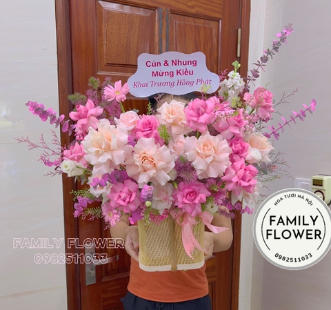 lẵng hoa chúc mừng khai trương ở quận Ba Đình HÀ Nội . mua hoa quận BA ĐÌNH