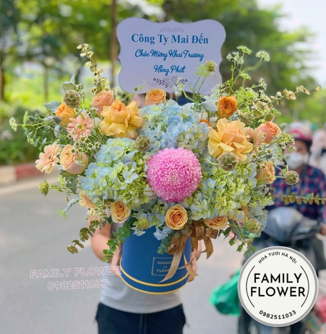 Mua hoa khai trương HÀ NỘI , hộp hoa tặng chúc mừng tại quận TÂY HỒ HÀ NỘI