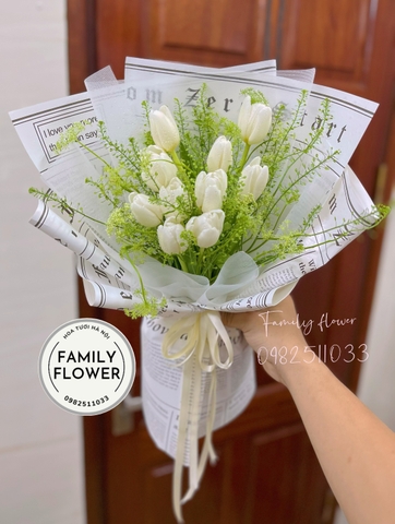 bó hoa tulip trắng tặng người yêu , bạn gái ở quận BA ĐÌNH HÀ NỘI . hoa tulip HÀ NỘI