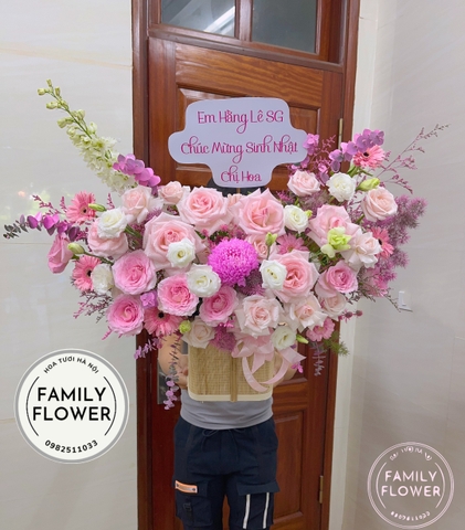 Lẵng hoa chúc mừng sinh nhật mẹ , vợ đẹp tại Cầu Giấy , Tây Hồ , Ba Đình ,Hoàn Kiếm Hà Nội