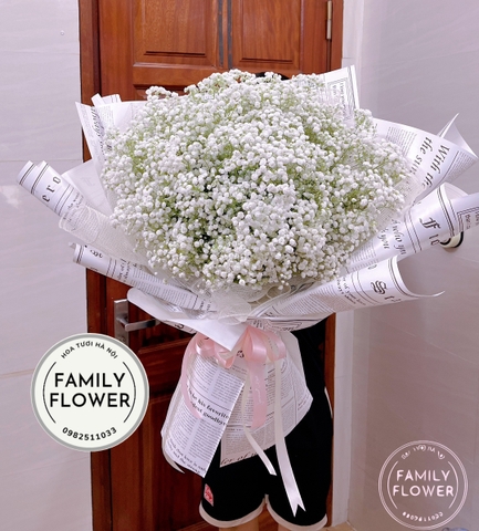 Bó hoa baby trắng tặng sinh nhật vợ , bạn gái đẹp ở tây hồ , Đống Đa , Hoàn Kiếm HÀ Nội