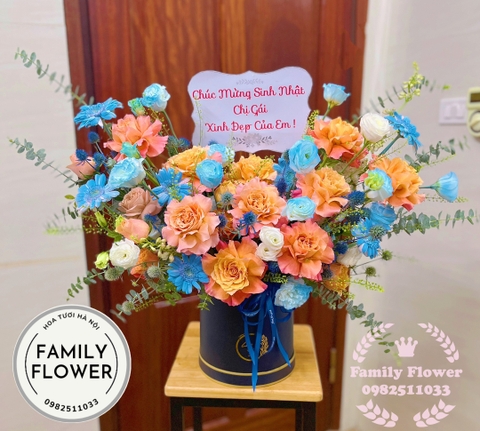 Hộp hoa chúc mừng sinh nhật chị ở quận Ba Đình Hà Nội, hoa tươi Hà Nội