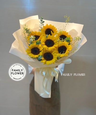 Bó hoa hướng dương tặng tốt nghiệp ở quận Ba Đình , Đống Đa Hà Nội! Mua hoa tươi online Hà Nội