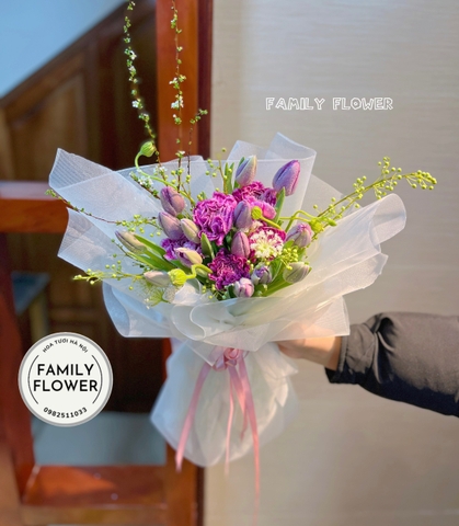 Bó hoa tulip tím tặng người yêu ở quận Ba Đình Hà Nội ! Mua hoa tulip Hà Nội ! Mua hoa online tại Hà Nội