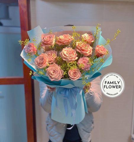 Bó hồng capuchino tặng người yêu quận Ba Đình Hà Nội ! Mua Hoa tươi tại Hà Nội