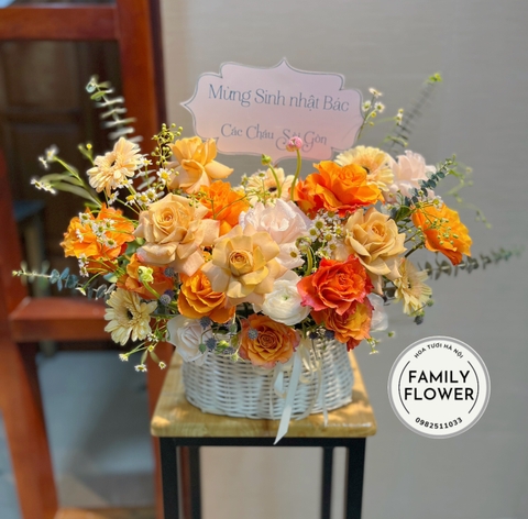 Lẵng hoa  chúc mừng sinh nhật ở quận Đống Đa Hà Nội ! Hoa tươi Đống Đa! Mua hoa tươi online Hà Nội