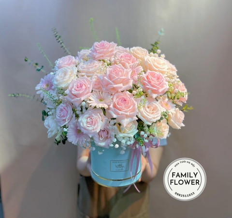 Hộp hoa sinh nhật tặng mẹ ở quận Ba Đình Hà Nội ! Mua hoa sinh nhật ở Hà Nội