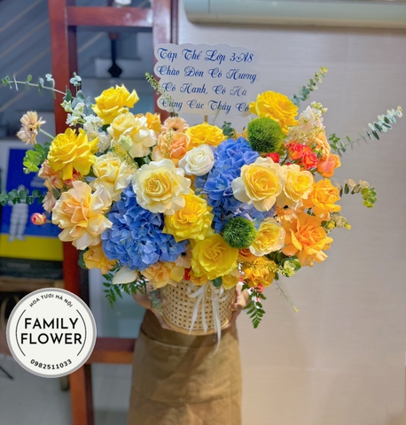 Lẵng hoa chúc mừng quận Đống đa Ba Đình Hà Nội . Mua hoa tươi Hà Nội