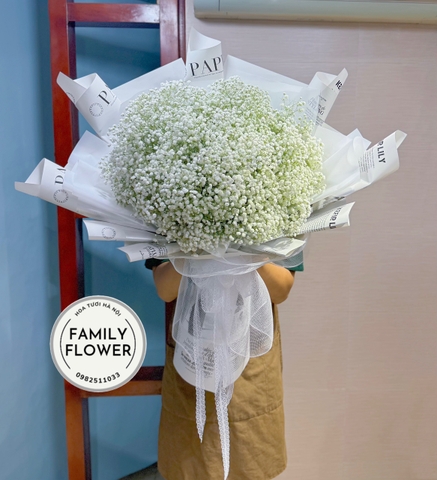 Bó hoa baby trắng tặng sinh nhật ở quận Ba Đình Hà Bội ! Hoa baby Ba Đình
