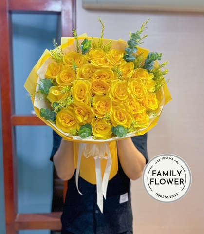 Bó hoa hồng vàng tặng sinh nhật bố , anh trai , bạn bè ở Hà Nội ! Hoa sinh nhật Hà Nội