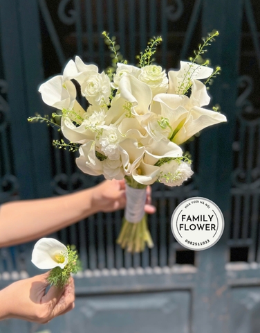 Bó hoa cưới Calla ở quận Cầu Giấy , Ba Đình Hà Nội ! Hoa tay cầm cô dâu Hà Nội