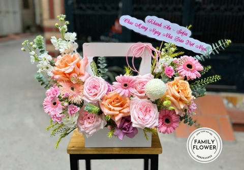 Lẵng hoa chúc mừng ở Hà Nội ! Mua hoa tươi Hà Nội ! Điện hoa Hà Nội