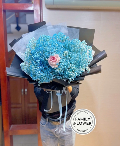 Bó hoa baby xanh tặng bạn bè , đồng nghiệp ở quận Đống Đa Hà Nội ! Hoa tươi Đống Đa