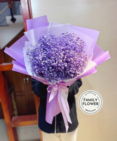 Bó hoa baby tím ở Hà Nội ! Hoa baby Hà Nội