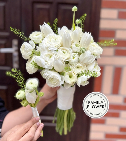 Bó hoa cô dâu ! Hoa tay cầm cô dâu! Hoa cưới tulip ở Hà Nội