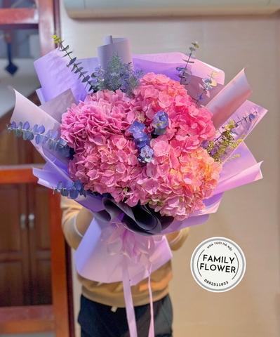 Bó hoa cẩm tú cầu hồng tặng bạn gái người yêu quận Ba Đình , Tây Hồ  Hà Nội ! Hoa cẩm tú cầu Hà Nội