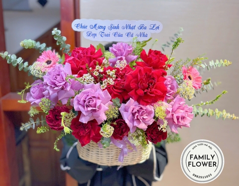 Lẵng hoa chúc mừng sinh nhật Bố ở quận Tây Hồ , Ba Đình Hà Nội ! Hoa sinh nhật Hà Nội