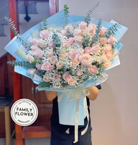 Bó hoa hồng tặng valentine ở Hà Nội ! Mua hoa valentine Hà Nội ! Hoa 14/2