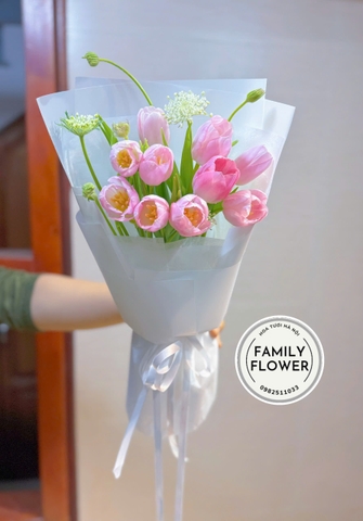 Hoa tulip hồng ! Bó hoa tulip tặng bạn gái nhân dịp 8 tháng 3 ở Hà Nội ! Mua hoa 8 tháng 3 Hà Nội