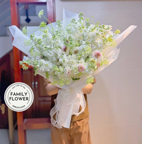 Bó hoa phi yến trắng tặng sinh nhật bạn gái ở quận Ba Đình Hà Nội ! Hoa tươi Ba Đình