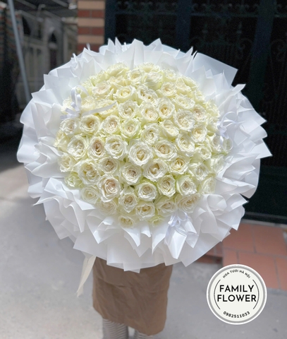 Bó hoa hồng trắng tặng người thương ở Hà Nội ! Hoa tặng người yêu Hà Nội