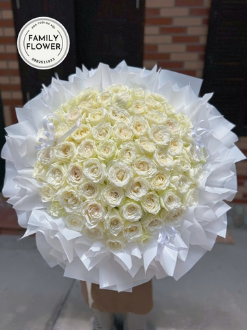 Bó hoa hồng trắng tặng người thương ở Hà Nội ! Hoa tặng người yêu Hà Nội