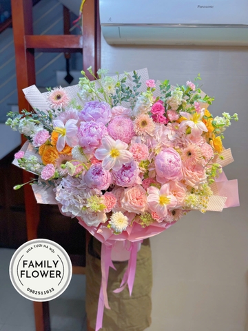 Bó hoa tone hồng tặng chúc mừng sinh nhật bạn gái tại quận Cầu giấy, Ba Đình Hà Nội ! Hoa tươi sinh nhật tại Hà Nội