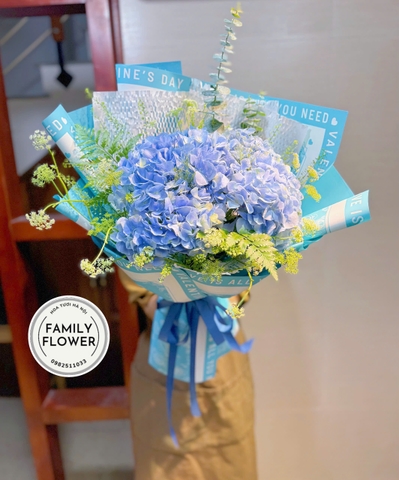 Bó hoa cẩm tú cầu xanh tặng sinh nhật quận Đống Đa ! Hoa sinh nhật Hà Nội