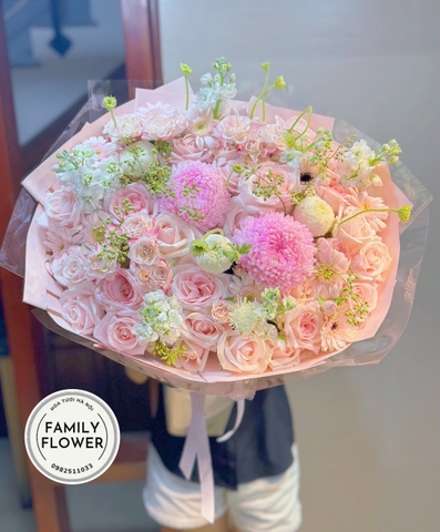 Bó hoa tặng sinh nhật mẹ ở quận Ba Đình ! Hà Nội ! Hoa sinh nhật Ba Đình