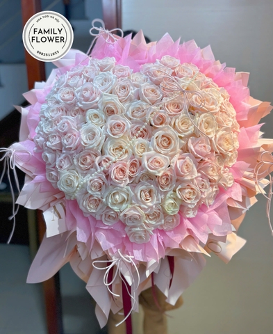 Bó hoa trái tim tặng người yêu quận Cầu Giấy Hà Nội ! Bó hoa trái tim Hà Nội